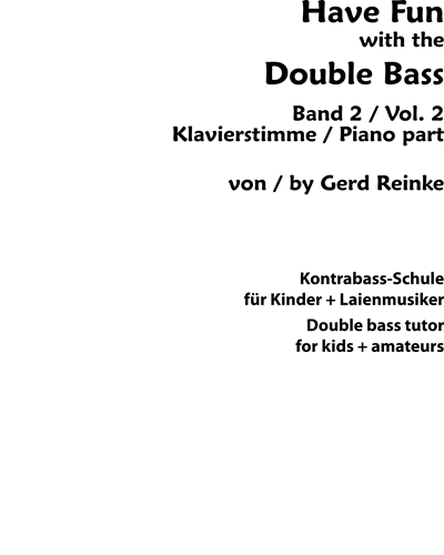 Have Fun with the Double Bass: Vol. 2 — Gerd Reinke