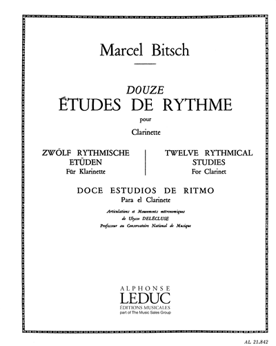 12 Études de rythme pour clarinette — Marcel Bitsch