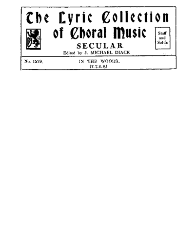 In the Woods — Felix Mendelssohn Bartholdy