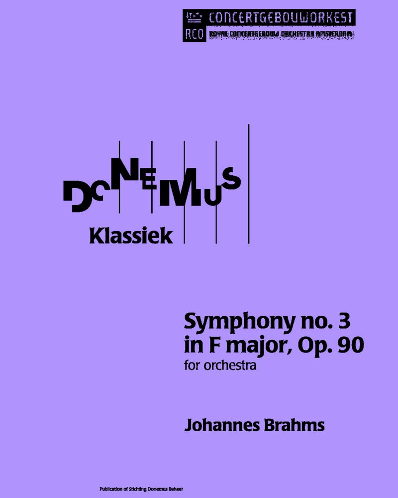 Symphony No. 3 in F major, op. 90 — 勃拉姆斯
