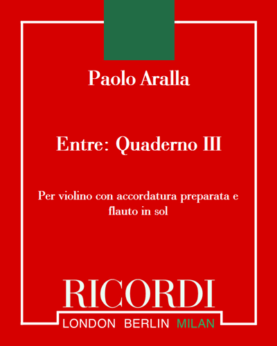 Entre: Quaderno III — Paolo Aralla