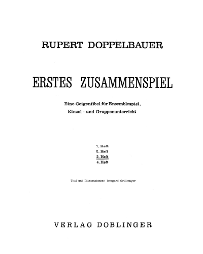 Erstes Zusammenspiel, Book 3 — Rupert Doppelbauer