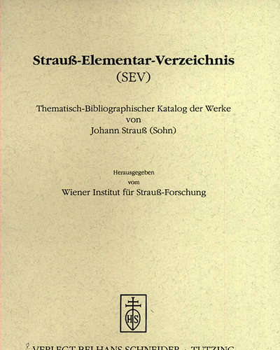 Strauss-Elementar-Verzeichnis 1 (SEV) — 小约翰·施特劳斯