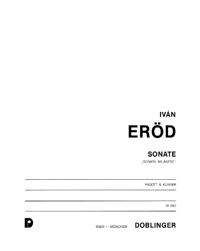 Sonata, op. 47 — Iván Erőd