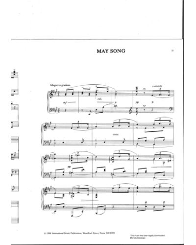 May Song, op. 58/2 — 埃尔加