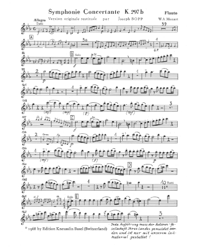 Symphony Concertante, K. 297b — 莫扎特
