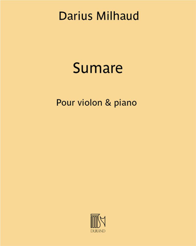 Sumare (Extract No. 6 from 'Saudades do Brazil') — Darius Milhaud