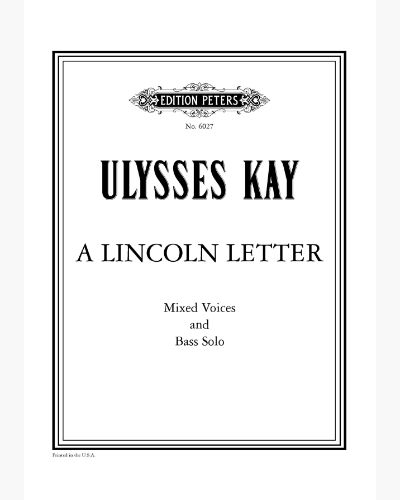 A Lincoln Letter — Ulysses Kay
