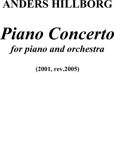 Piano Concerto — Anders Hillborg