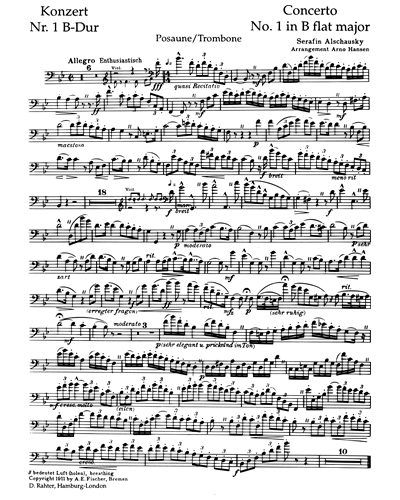 Trombone Concerto No. 1 in B-flat major — Serafin Alschausky
