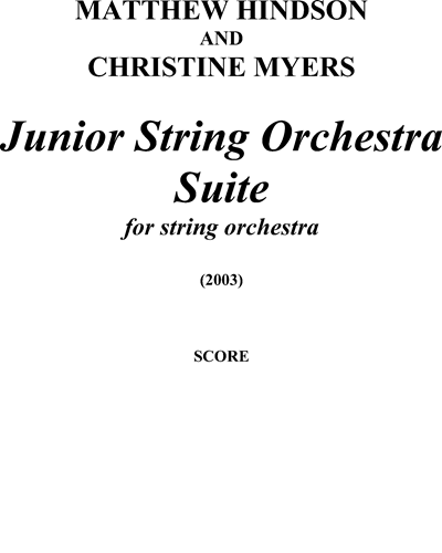Junior String Orchestra Suite — Matthew Hindson