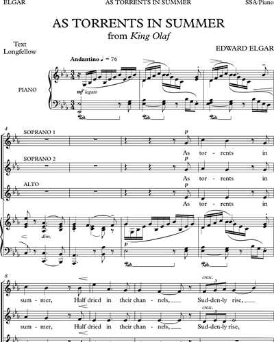 As Torrents in Summer (from "King Olaf") — Edward Elgar