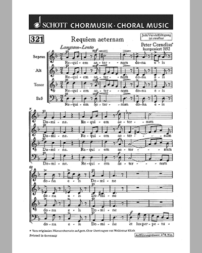 Requiem aeternam — 彼得·科内利乌斯
