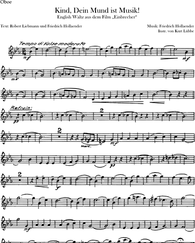 Kind, Dein Mund ist Musik! — Friedrich Hollaender