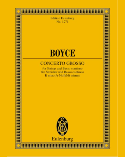 Concerto grosso E minor — 威廉·博伊斯
