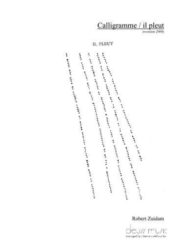 Calligrammes & Il pleut — Robert Zuidam