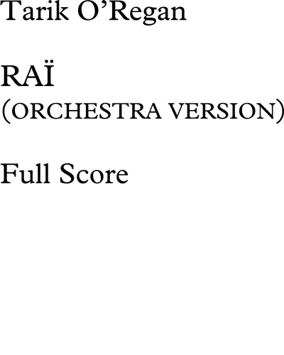 Raï — Tarik O'Regan