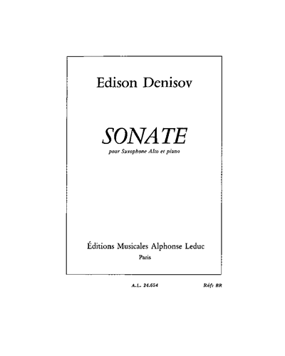 Sonate pour Saxophone Alto et piano — Edison Denisov