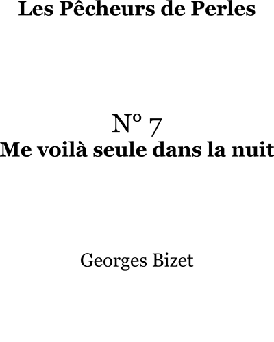 Comme autrefois dans la nuit sombre — 比才