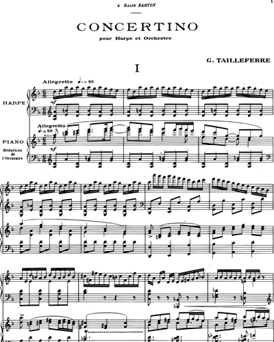 Concertino for Harp — 塔耶费尔
