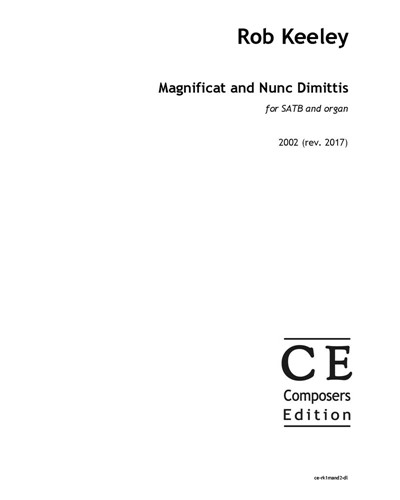 Magnificat and Nunc Dimittis — Rob Keeley