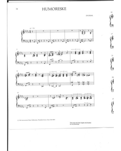 Humoresque, op. 101 No. 7 — 德沃夏克