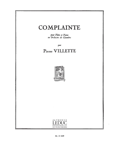 Complainte, op. 19 — Pierre Villette