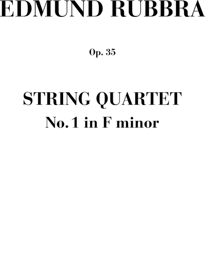 String quartet n. 1 in F minor Op. 35 — 埃德蒙·鲁布拉