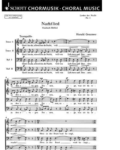 Lieder der Nacht — Harald Genzmer