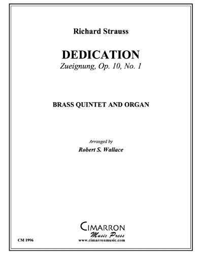 Dedication, op. 10 No. 1 — 理查德·施特劳斯
