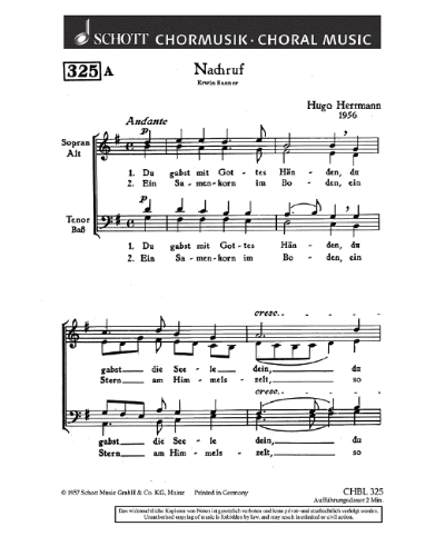 Nachruf / Geburtstag — Hugo Herrmann