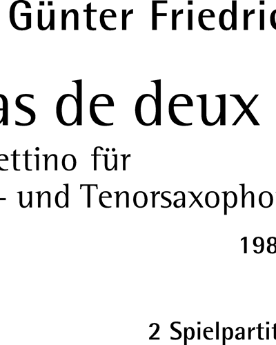 Pas de deux — Guenter Friedrichs