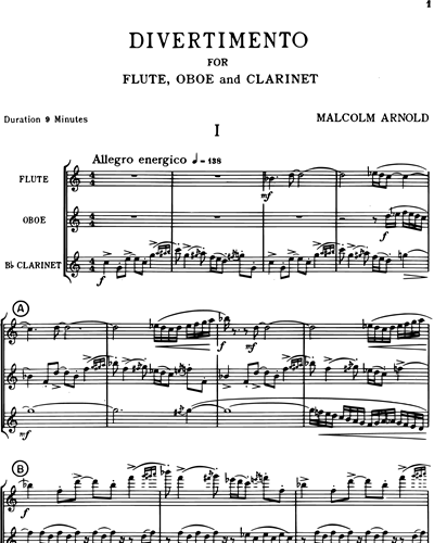 Divertimento for Wind Trio, op. 37 — 马尔科姆·阿诺德