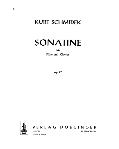 Sonatine, op. 42 — Kurt Schmidek