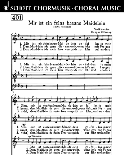 Mir ist ein feins brauns Maidelein — Caspar Othmayr