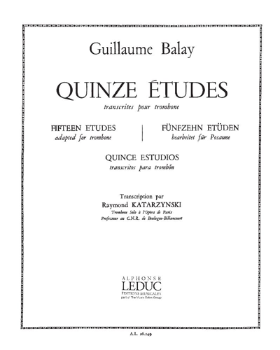 Fifteen Études (Transcription for Trombone) — Guillaume Balay