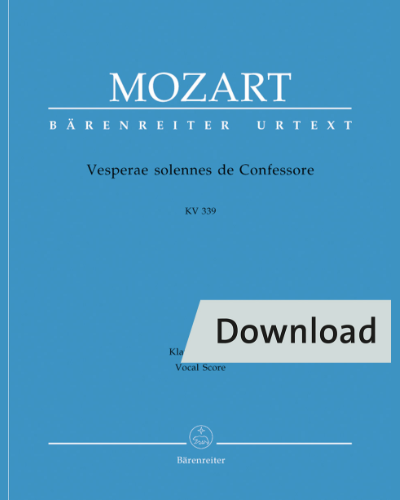 Vesperae solennes de Confessore K. 339 — 莫扎特