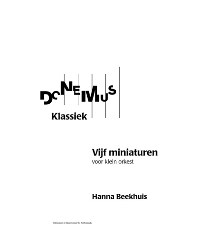 Five Miniatures — Hanna Beekhuis