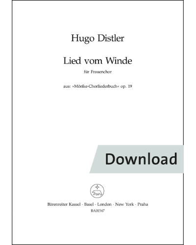 Lied vom Winde (Sausewind, Brausewind) — Hugo Distler