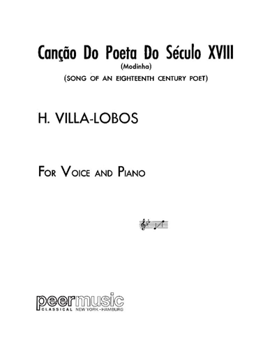 Canção do Poeta Do Século XVIII — Heitor Villa-Lobos