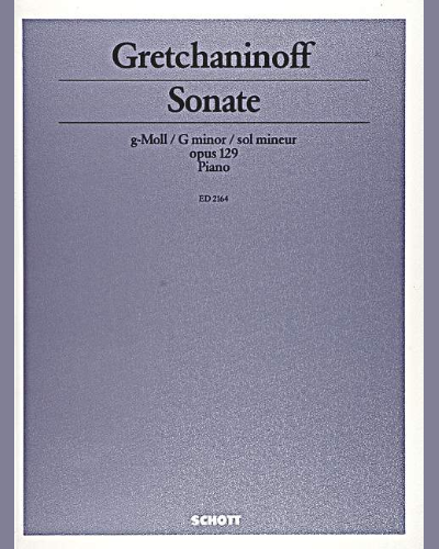 Sonata G Minor — 格列恰尼诺夫