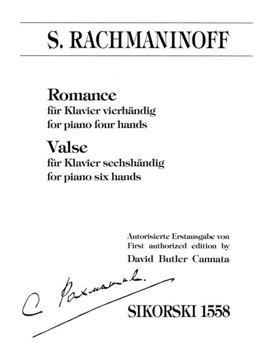 Romance & Valse [First Authorized Edition] — 拉赫玛尼诺夫