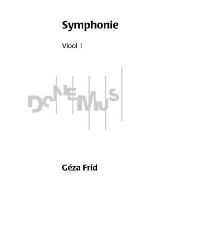 Symphony, op. 13 — Géza Frid