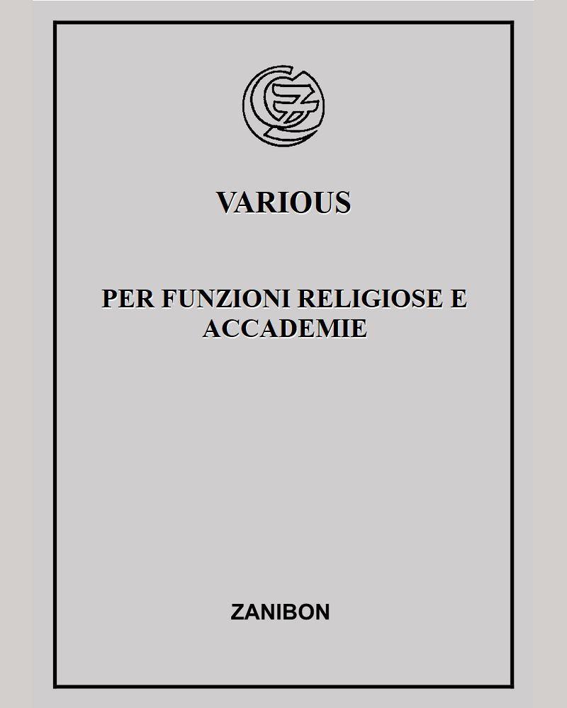 Per funzioni religiose e accademie — 合集