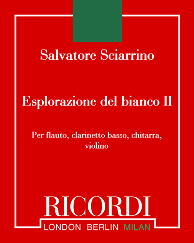 Esplorazione del bianco II — Salvatore Sciarrino
