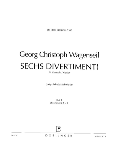 Six Divertimenti, op. 1: Book 1 — 瓦根塞尔