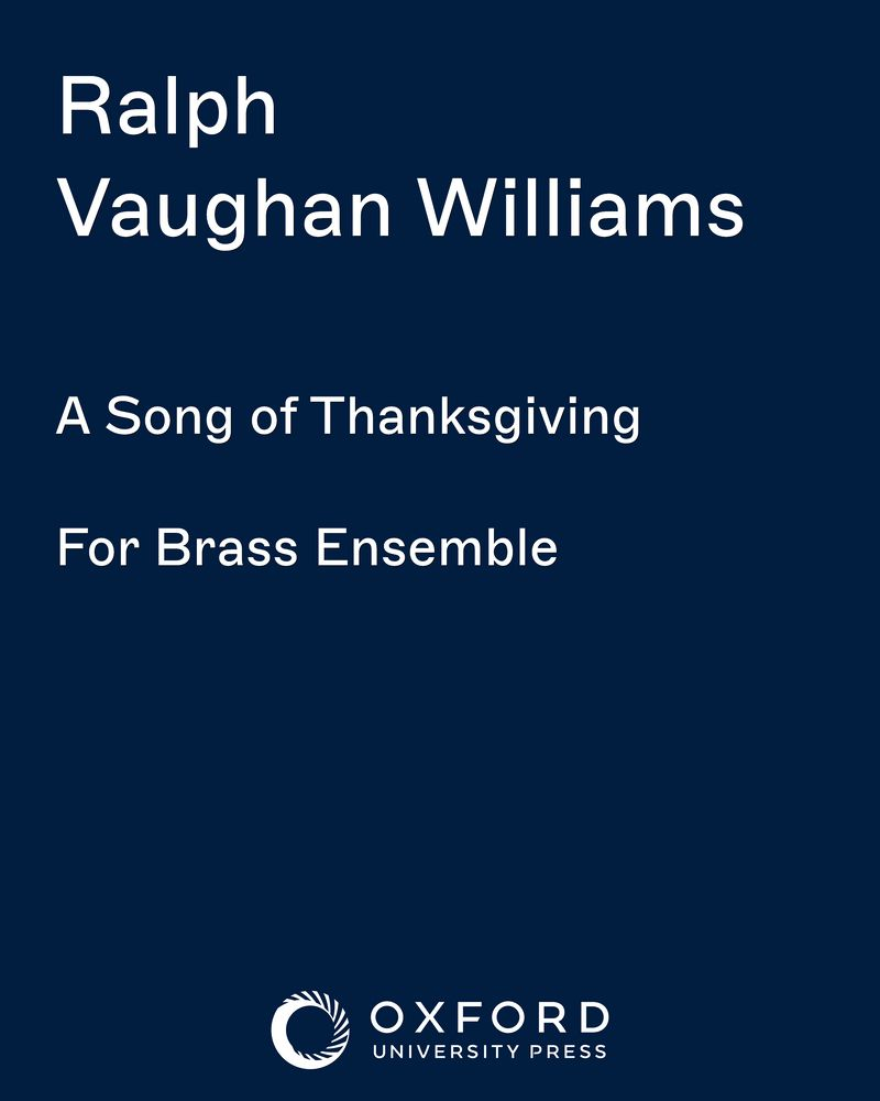 A Song of Thanksgiving — 沃恩·威廉斯