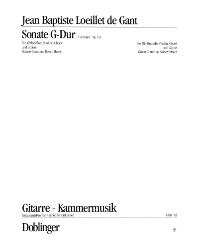 Sonata in G major, op. 1 No. 3 — Jean-Baptiste Loeillet de Gant