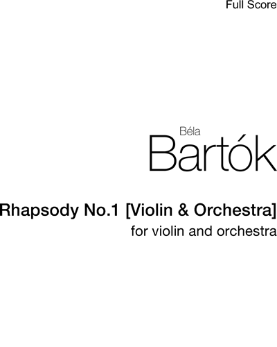 Rhapsody No. 1, Sz. 87 — 巴托克