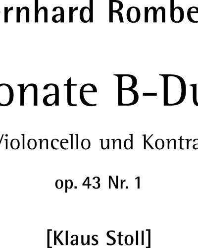 Sonata in B-flat major, op. 43/1 — Bernhard Romberg